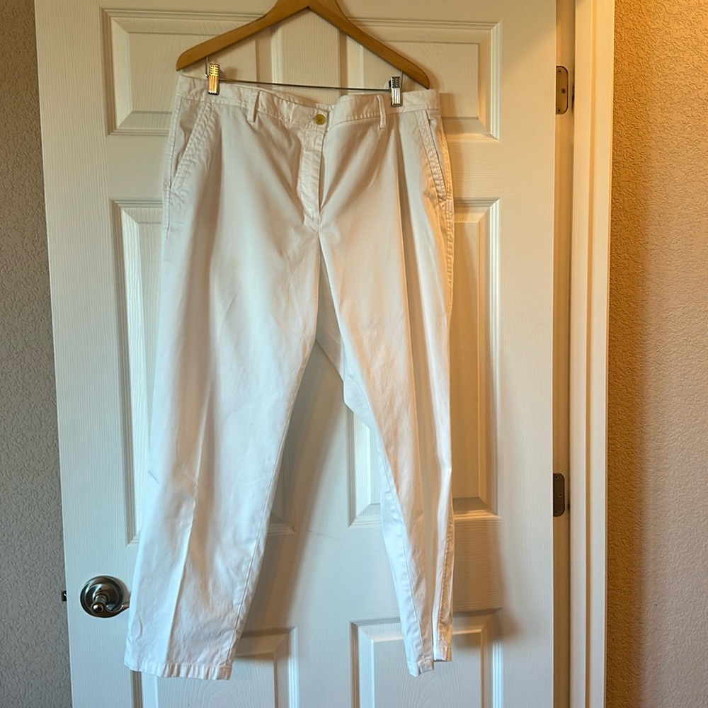 Talbots Relaxed Chino Pants White Size 18